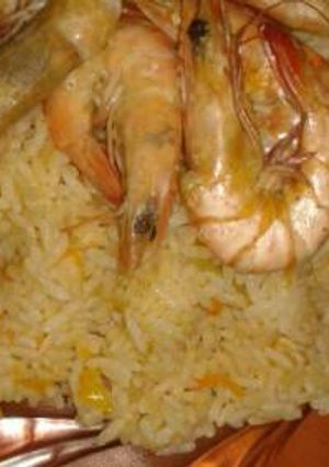 صورة لوصفة رز بالجمبري