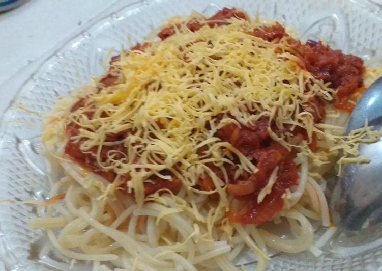 Resep Spaghetti Saos Tuna, Menggugah Selera