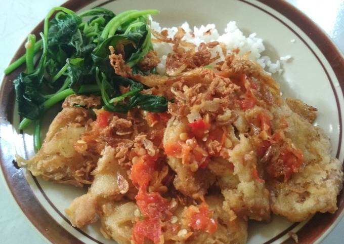 Resep Geprek Telor Crispy (Anak Kost) yang Enak Banget