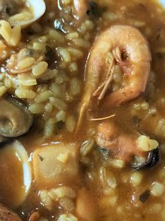 Una foto de Arroz meloso de marisco