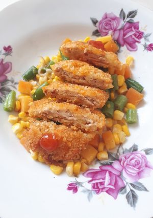 Foto resep Katsu tempe dan sautee sayuran