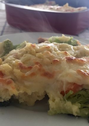 Foto principal de Pastel de brócoli al vapor con mostaza