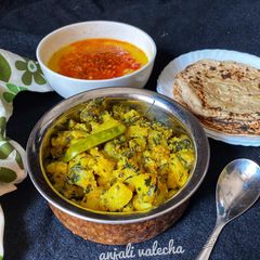Methi aloo A picture of Methi aloo.