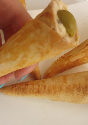 Una foto de Conos con obleas de empanadillas