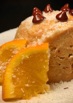 Una foto de Mug cake de naranja saludable