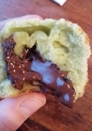 Une photo de Moelleux pistache cœur nutella