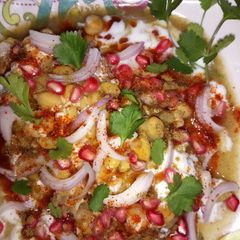 A picture of Tikki  Chole Chat.