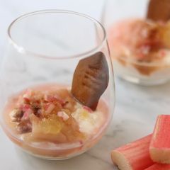 A picture of Rhubarb fool (Emily’s inspired British dessert 🍨💗).