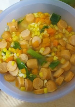 Foto resep Sup Jagung Sosis Wortel