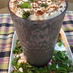 A picture of Mint-Masala Lassi.
