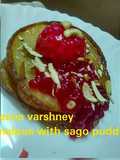Sweet Malpua with sago pudding