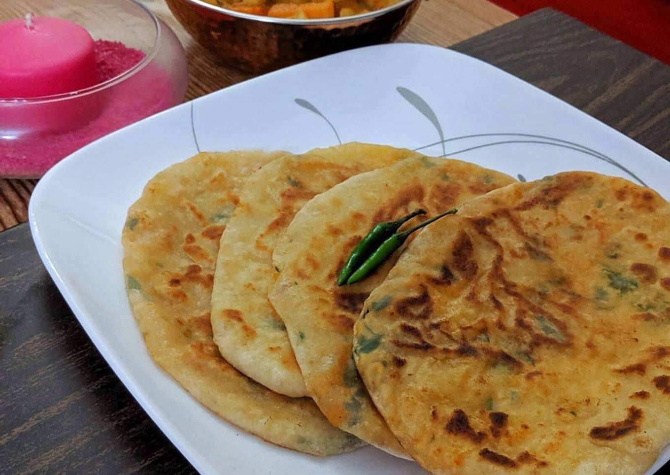 Stuffed paneer kulcha