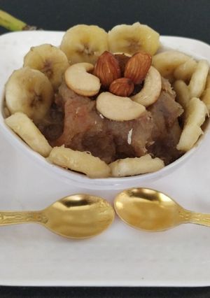 A picture of Kerala Banana/balehannu Halwa.