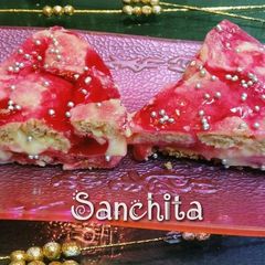 A picture of Custard Strawberry Bread Pudding.
