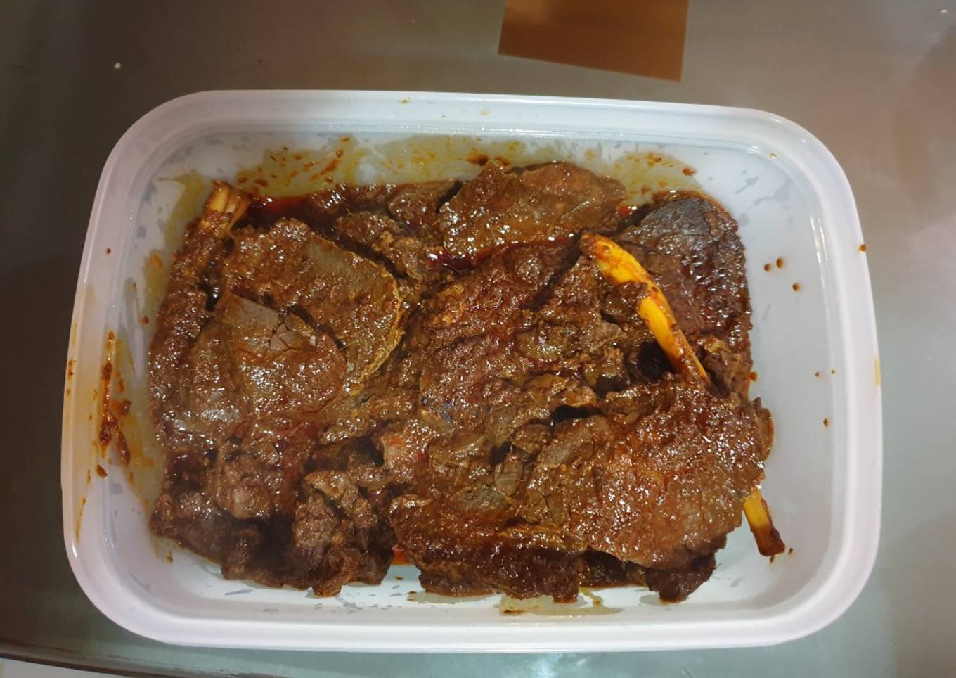Rendang Paru dengan bumbu instant