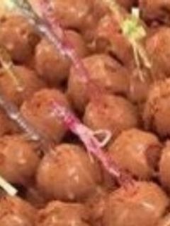 صورة لوصفة حلى كرات اللوتس والشعيريه