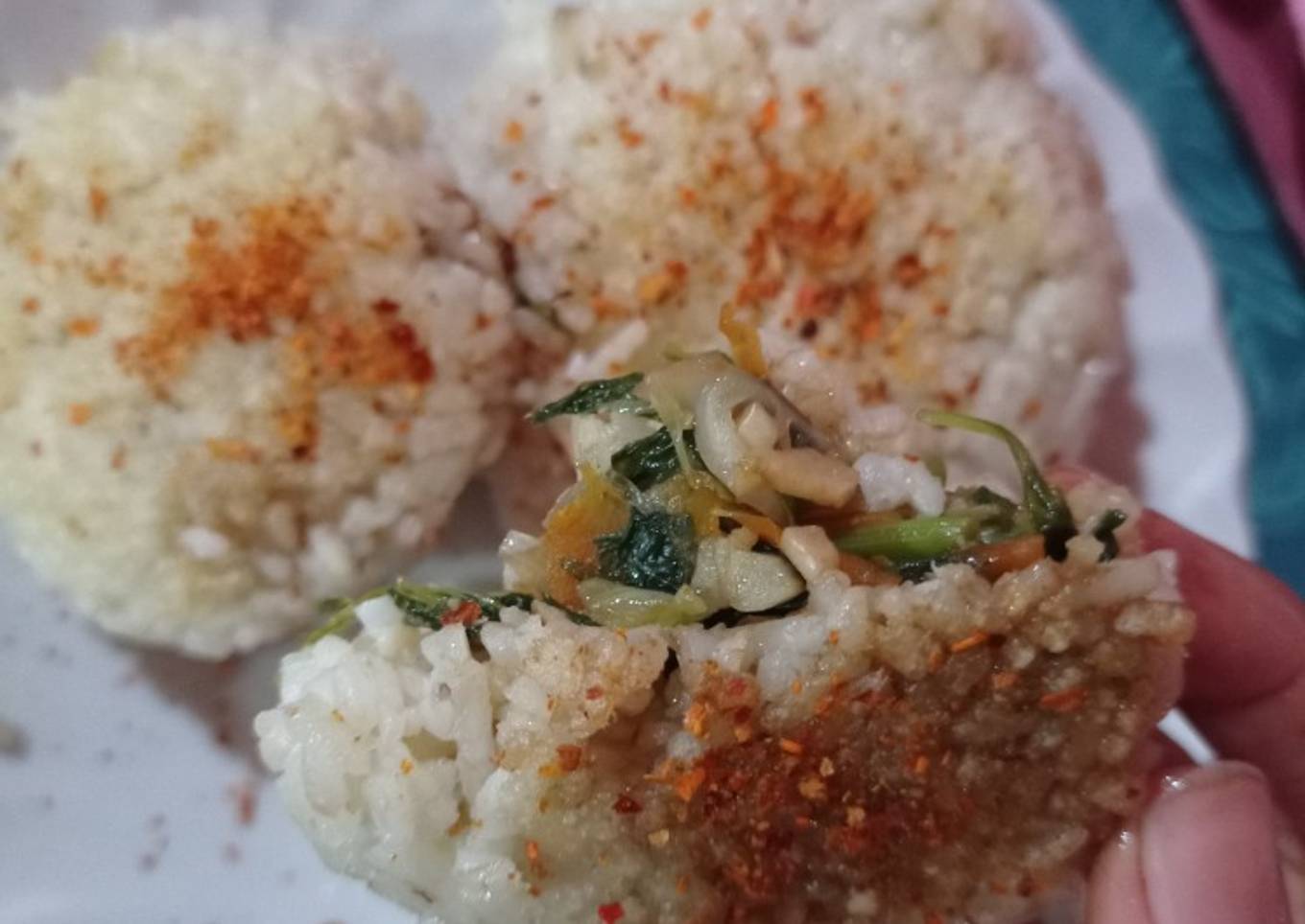 Resep Nasi kepal jepang isi sayur yang Sempurna
