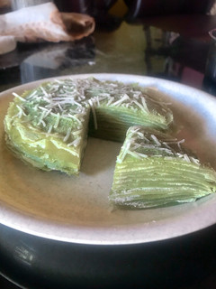 Foto resep Mile crepes green tea cheese