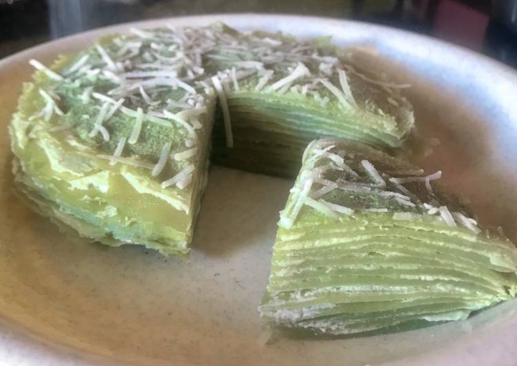 Resep Mile crepes green tea cheese, Bisa Manjain Lidah