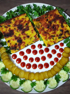 عکسی از دستور کوکو سیب زمینی وتره