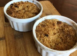 Una foto de Mini crumbles de manzana