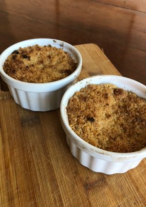 Una foto de Mini crumbles de manzana