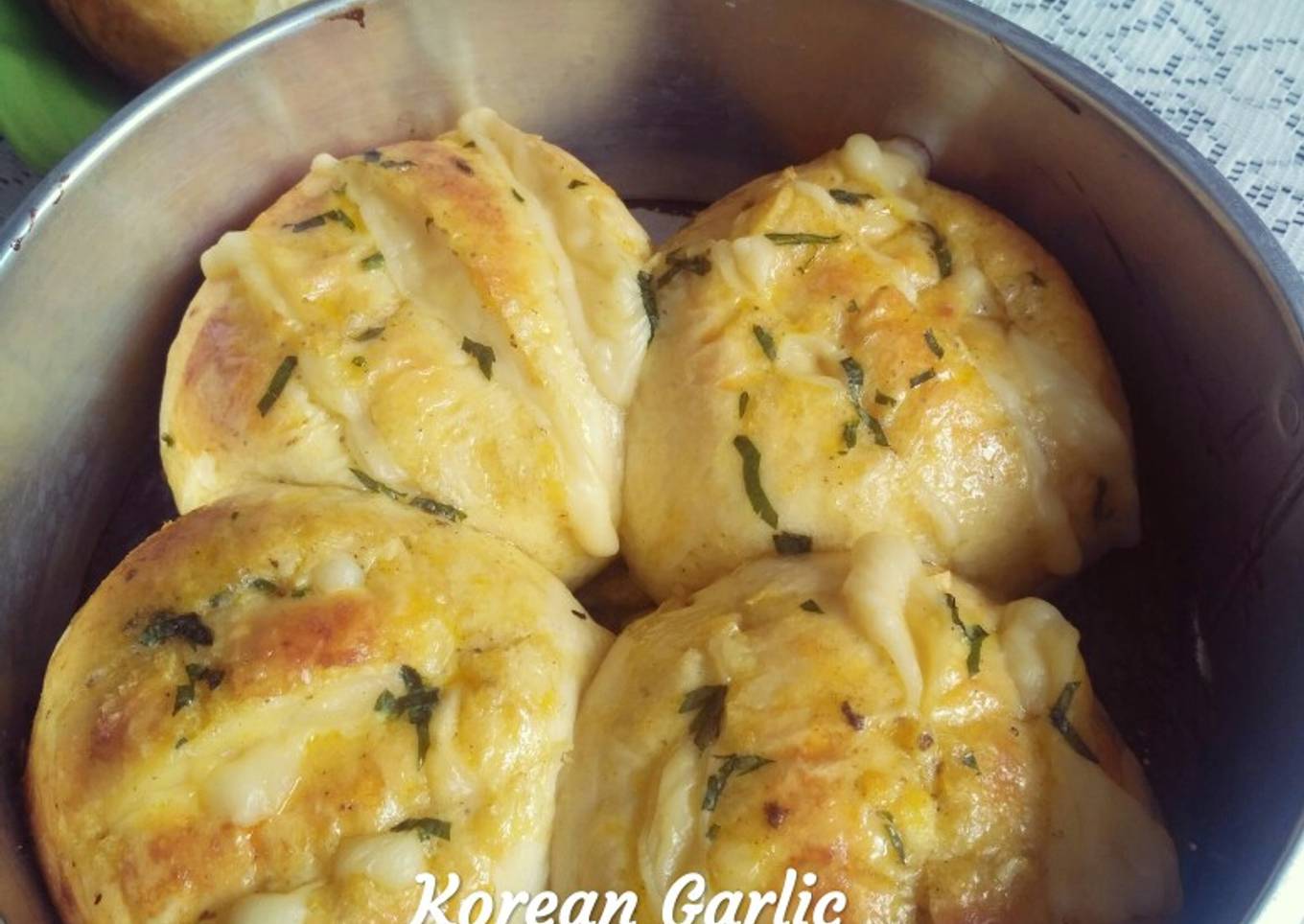 90. Korean Garlic Cheese Bread