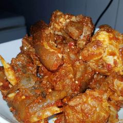 A picture of Peppered goat meat.