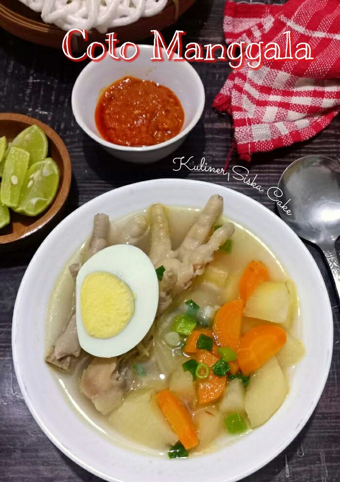 Foto resep COTO MANGGALA (sop khas Kobar) Sop Ceker Singkong