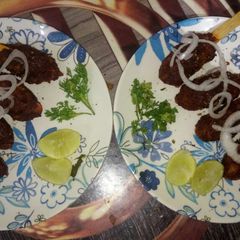 Mutton seekh kabab A picture of Mutton seekh kabab.