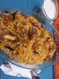 Kac'chay gosht ki biryani
