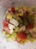 Cucumber tomato feta salad