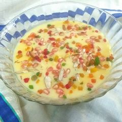 A picture of Mixed fruit custard.