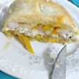 Lubina al Wellington con verduras y gambas