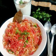 A picture of Carrot pulav.