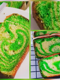 A picture of Marble Pandan Butter Cake.