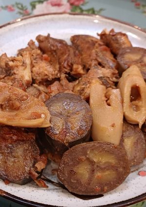 Hình của món Cá mối kho măng, chuối xanh.
