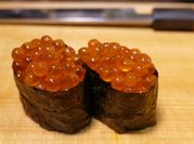 A picture of fish egg sushi