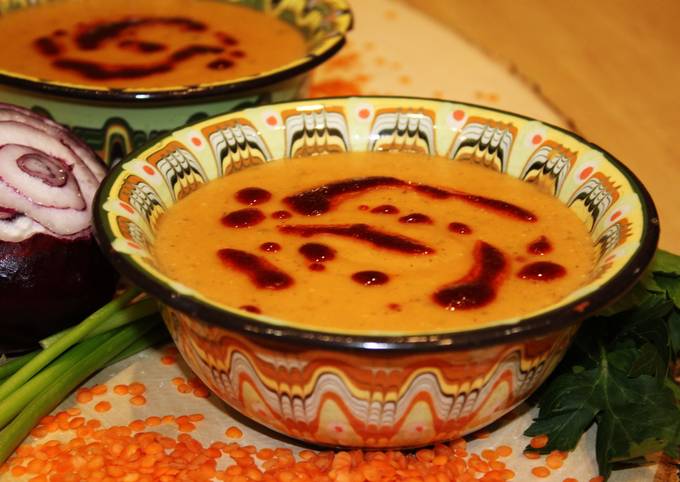 Турецкий суп-пюре из чечевицы