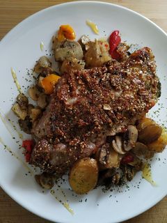 Una foto de Secreto al horno con mostaza y miel