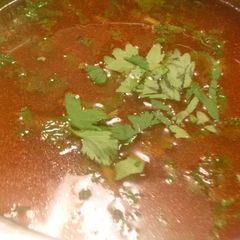 A picture of Tomato Saaru /Tomato Chaaru /Tomato Rasam/ Spicy Tomato Soup.