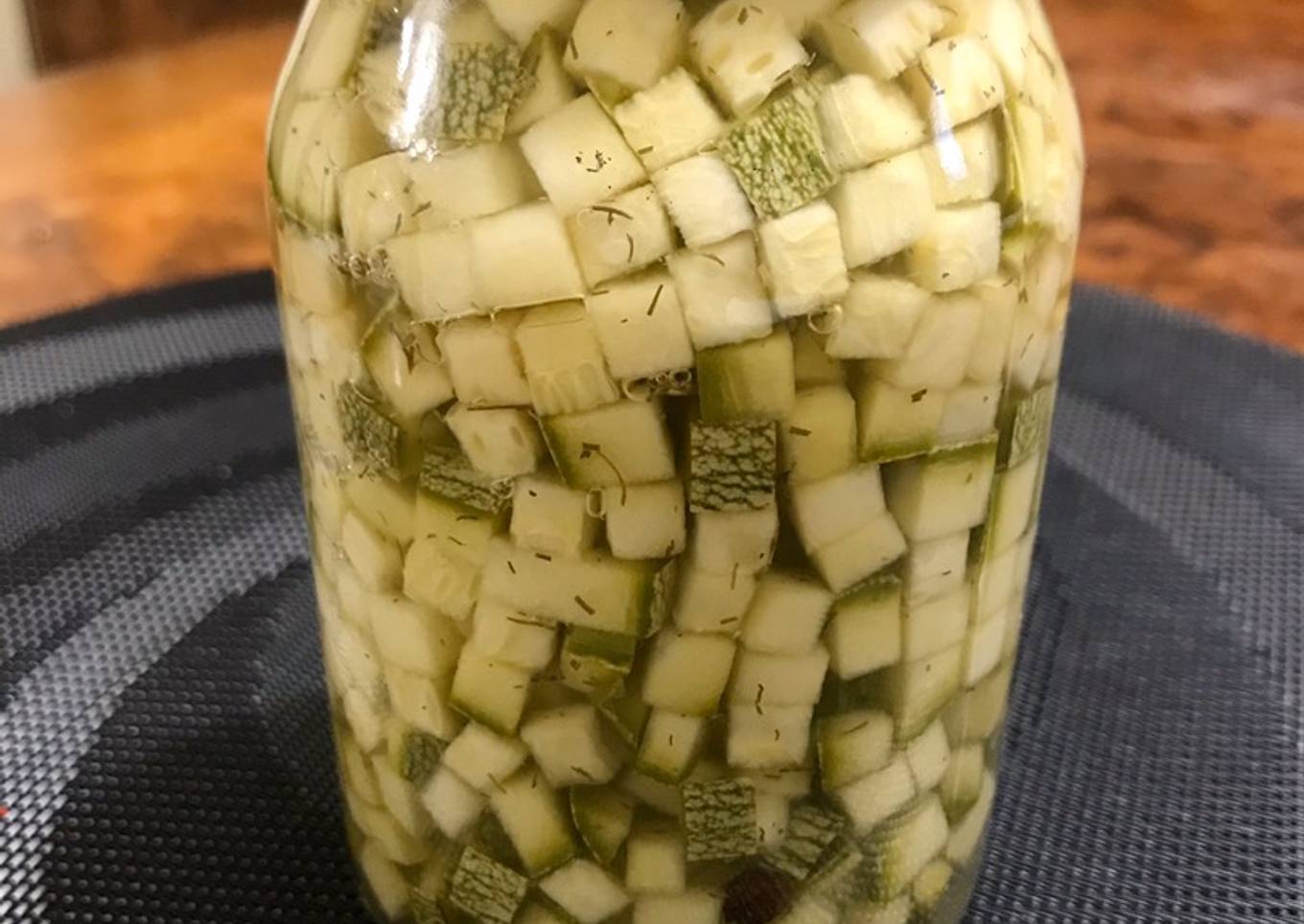 Calabacita curtida