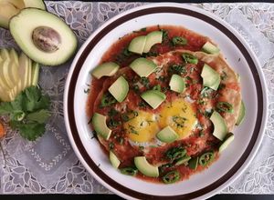 Una foto de Huevos rancheros