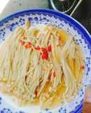 Nấm kim châm hấp xì dầu