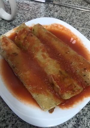 Una foto de Otra pa la dieta! Entomatadas veganas