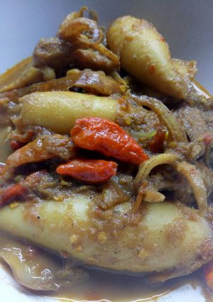 Foto resep Cumi Pedas Kuah Kare