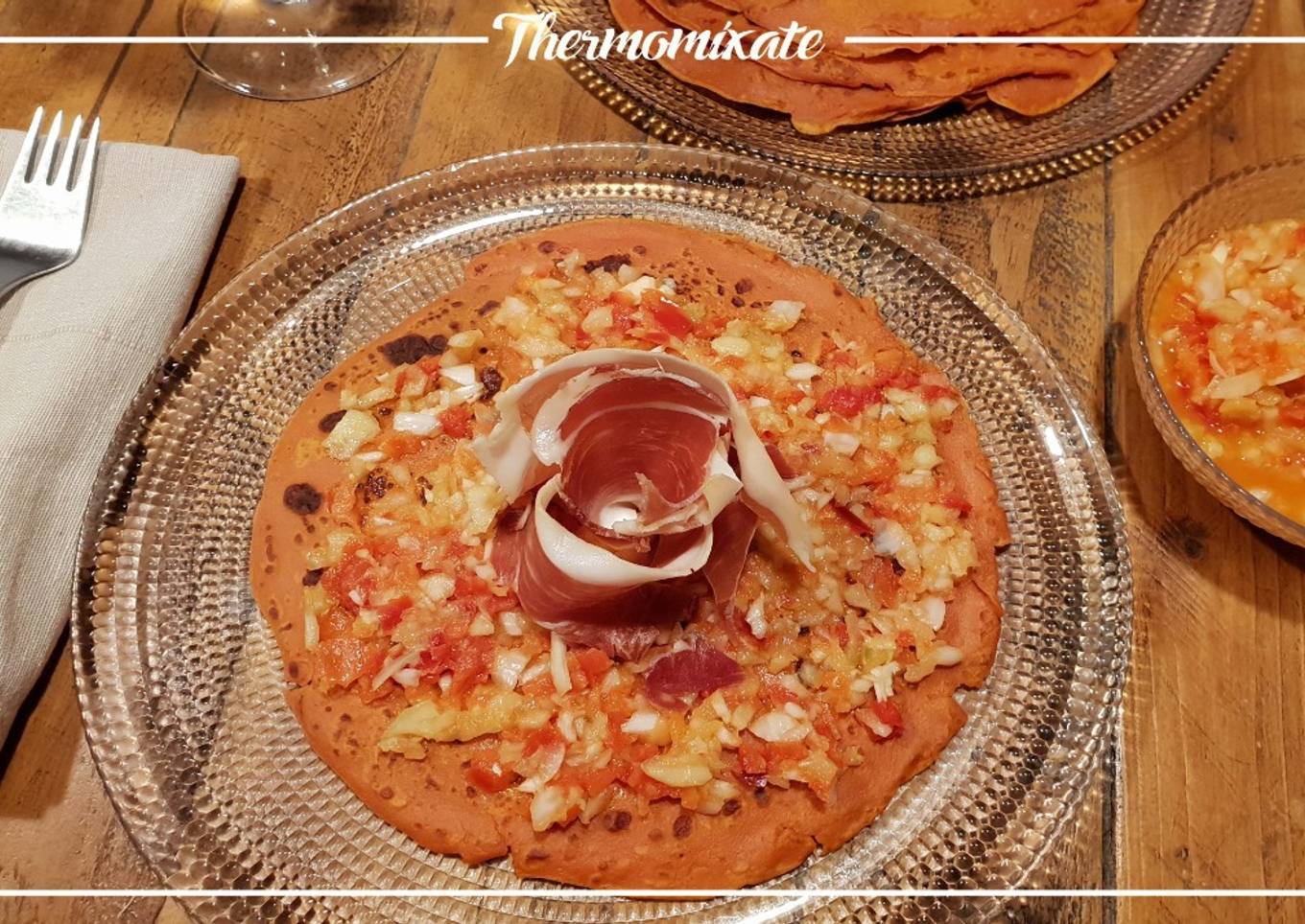 Crepes de gazpacho con Thermomix
