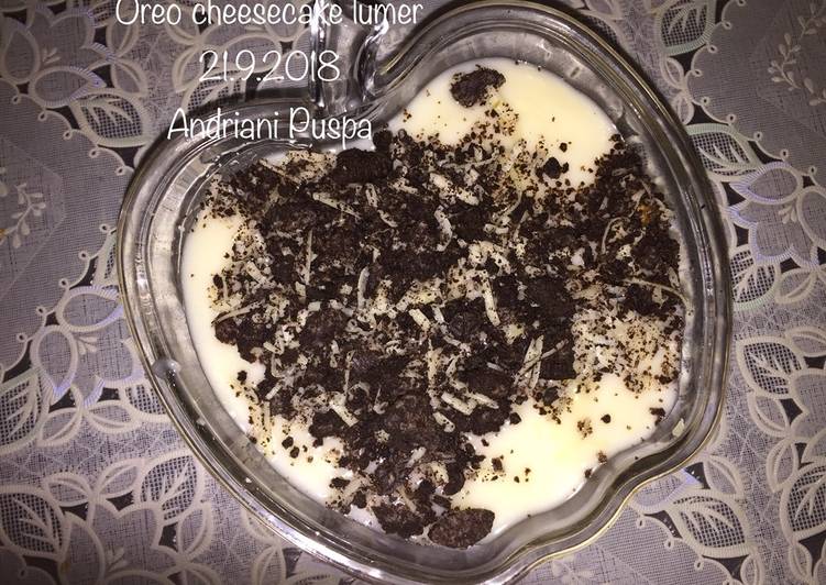 Resep Oreo cheesecake lumer 🧀 Anti Gagal