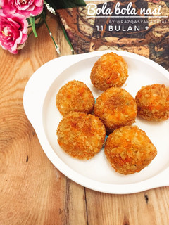 Foto resep MPASI 11 bulan+ bola nasi
