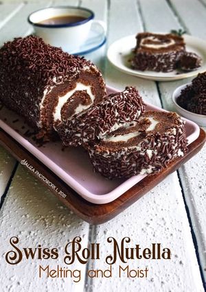 Gambar Swiss Roll Nutella